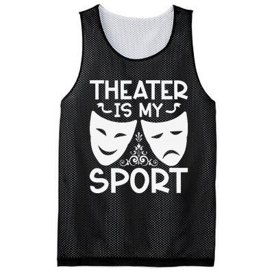 Dramatic Masks Theater Is My Sport Musical Broadway Novelty Mesh Reversible Basketball Jersey Tank