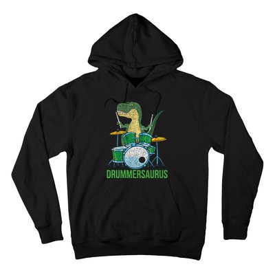 Dinosaur Musician T Rex Drummer Gift Drums Hoodie