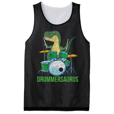 Dinosaur Musician T Rex Drummer Gift Drums Mesh Reversible Basketball Jersey Tank