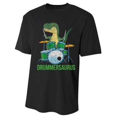 Dinosaur Musician T Rex Drummer Gift Drums Performance Sprint T-Shirt