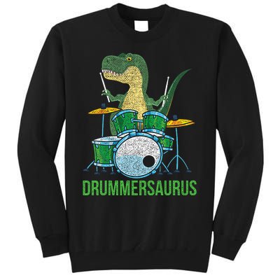 Dinosaur Musician T Rex Drummer Gift Drums Tall Sweatshirt