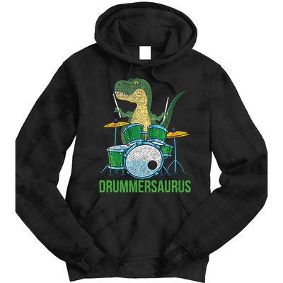 Dinosaur Musician T Rex Drummer Gift Drums Tie Dye Hoodie