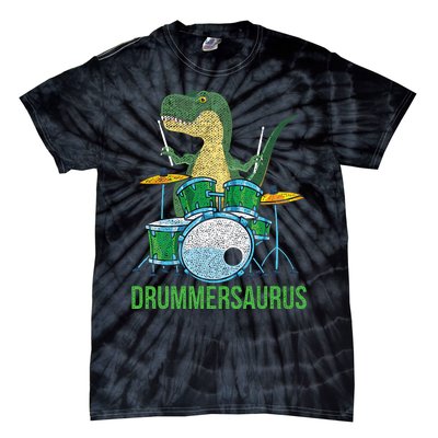 Dinosaur Musician T Rex Drummer Gift Drums Tie-Dye T-Shirt