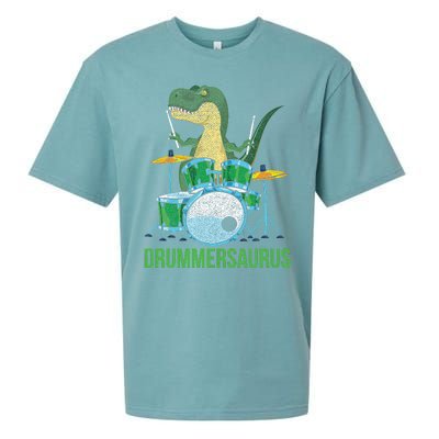 Dinosaur Musician T Rex Drummer Gift Drums Sueded Cloud Jersey T-Shirt