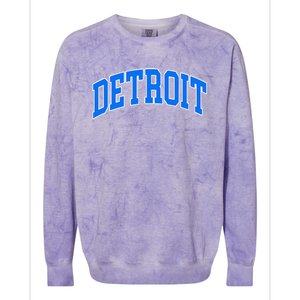 Detroit Michigan Throwback Design Print Classic Colorblast Crewneck Sweatshirt