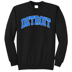 Detroit Michigan Throwback Design Print Classic Sweatshirt