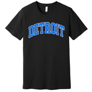 Detroit Michigan Throwback Design Print Classic Premium T-Shirt