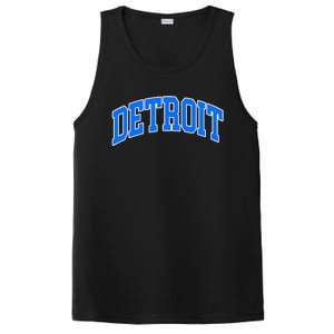 Detroit Michigan Throwback Design Print Classic PosiCharge Competitor Tank