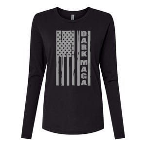 Dark Maga Trump 2024 Womens Cotton Relaxed Long Sleeve T-Shirt