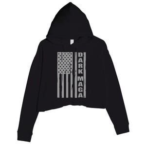 Dark Maga Trump 2024 Crop Fleece Hoodie