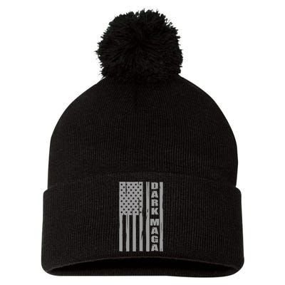 Dark Maga Trump 2024 Pom Pom 12in Knit Beanie