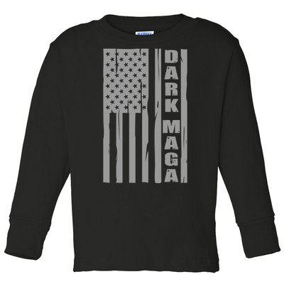 Dark Maga Trump 2024 Toddler Long Sleeve Shirt