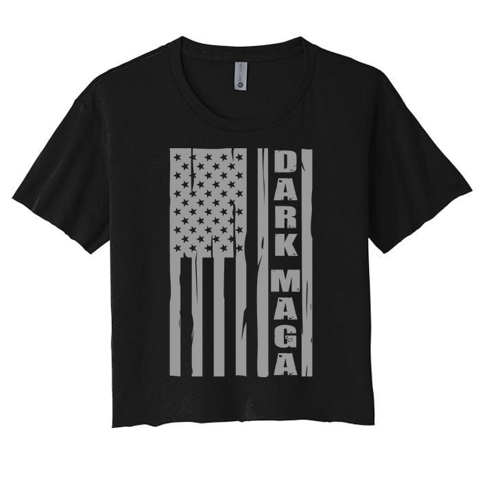 Dark Maga Trump 2024 Women's Crop Top Tee