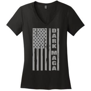 Dark Maga Trump 2024 Women's V-Neck T-Shirt