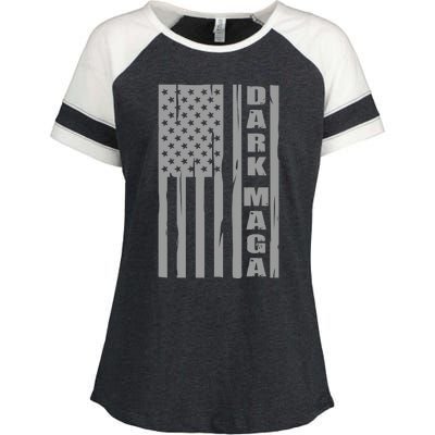 Dark Maga Trump 2024 Enza Ladies Jersey Colorblock Tee