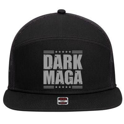 Dark Maga Trump 2024 7 Panel Mesh Trucker Snapback Hat