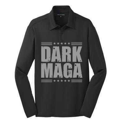 Dark Maga Trump 2024 Silk Touch Performance Long Sleeve Polo