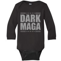 Dark Maga Trump 2024 Baby Long Sleeve Bodysuit