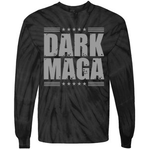 Dark Maga Trump 2024 Tie-Dye Long Sleeve Shirt