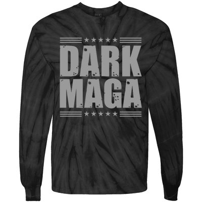 Dark Maga Trump 2024 Tie-Dye Long Sleeve Shirt