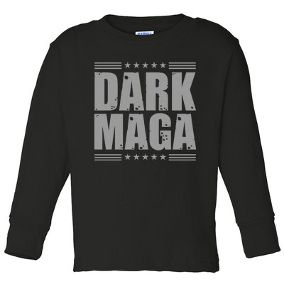 Dark Maga Trump 2024 Toddler Long Sleeve Shirt