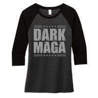 Dark Maga Trump 2024 Women's Tri-Blend 3/4-Sleeve Raglan Shirt