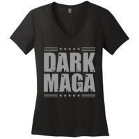 Dark Maga Trump 2024 Women's V-Neck T-Shirt