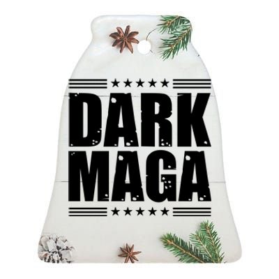 Dark Maga Trump 2024 Ceramic Bell Ornament