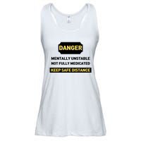 Danger Mentally Unstable Not Fully Medicated Keep Safe Distance Ladies Essential Flowy Tank