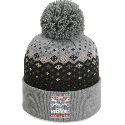 Diesel Mechanic Ugly Christmas The Baniff Cuffed Pom Beanie