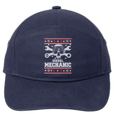 Diesel Mechanic Ugly Christmas 7-Panel Snapback Hat