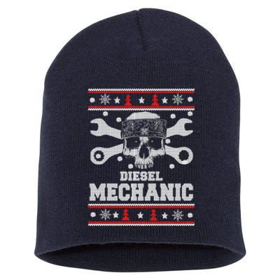 Diesel Mechanic Ugly Christmas Short Acrylic Beanie