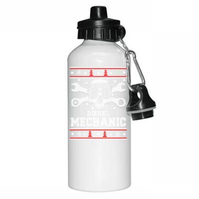 Diesel Mechanic Ugly Christmas Aluminum Water Bottle