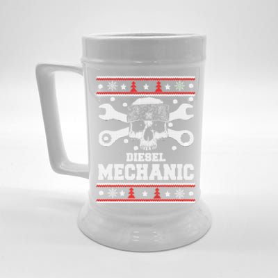 Diesel Mechanic Ugly Christmas Beer Stein