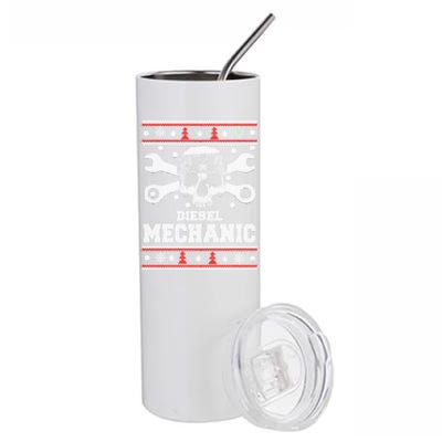 Diesel Mechanic Ugly Christmas Stainless Steel Tumbler