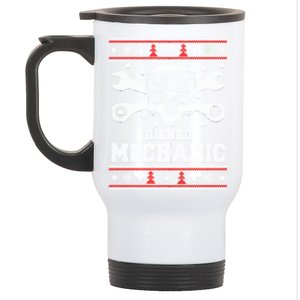 Diesel Mechanic Ugly Christmas Stainless Steel Travel Mug