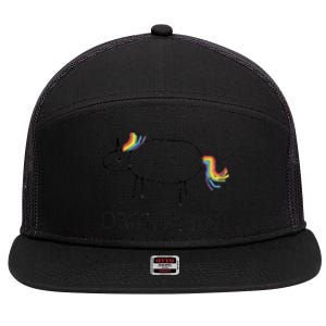 Death Metal Unicorn 7 Panel Mesh Trucker Snapback Hat