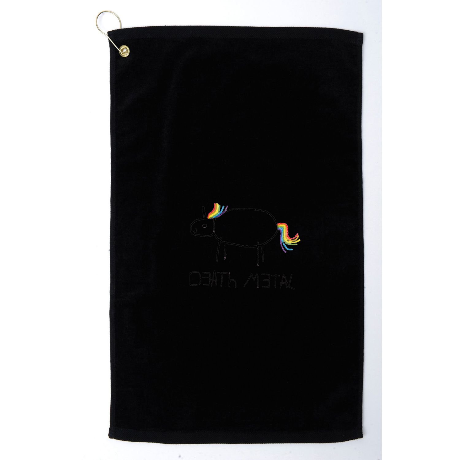 Death Metal Unicorn Golf Towel