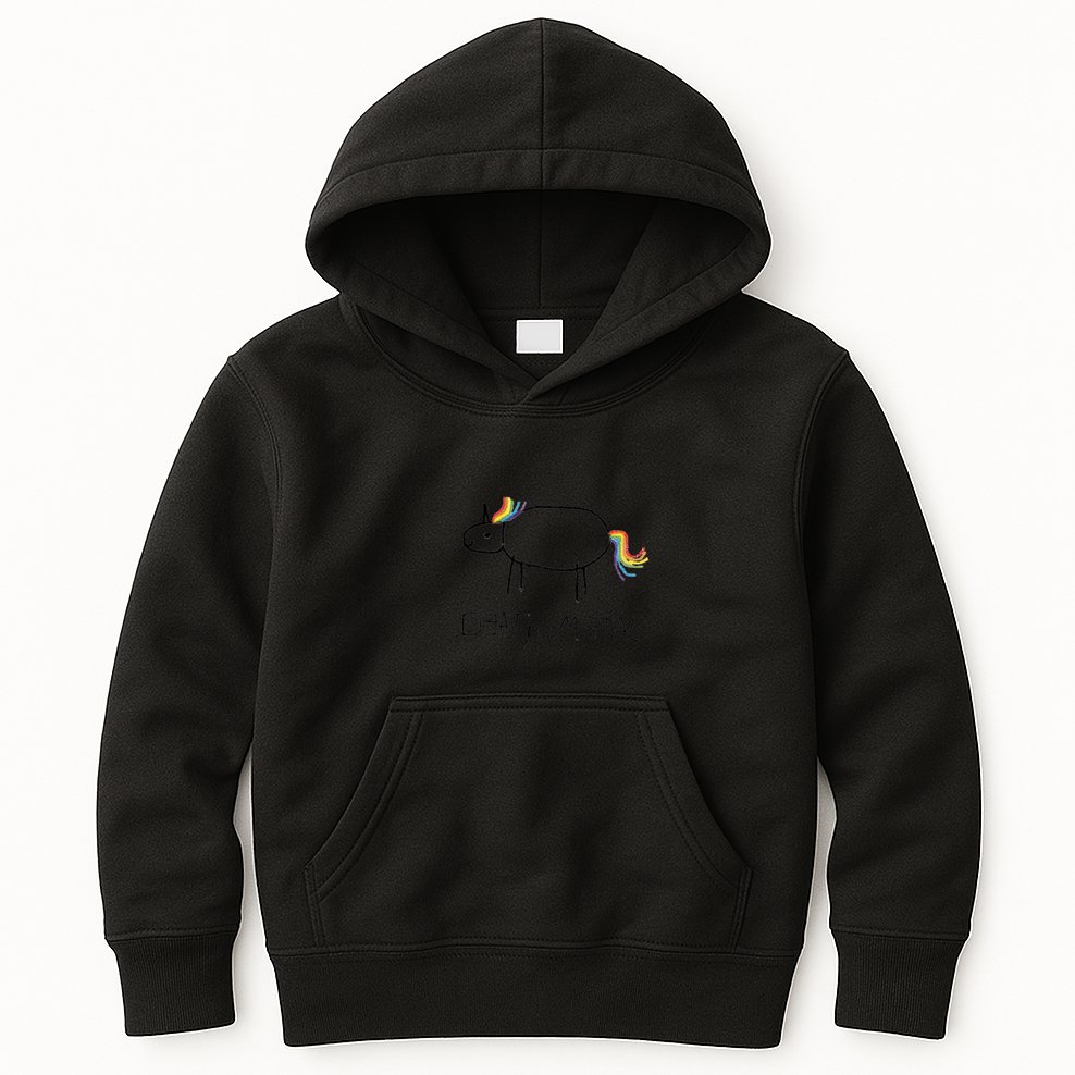 Death Metal Unicorn Kids Hoodie