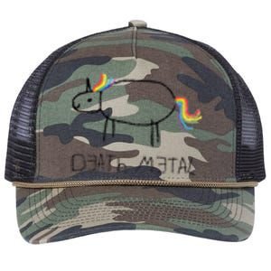 Death Metal Unicorn Retro Rope Trucker Hat Cap