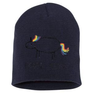 Death Metal Unicorn Short Acrylic Beanie