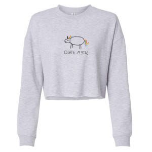 Death Metal Unicorn Cropped Pullover Crew