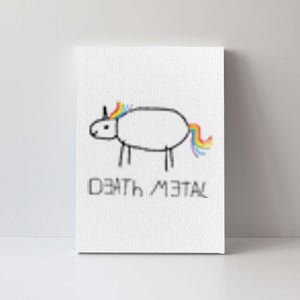 Death Metal Unicorn Canvas