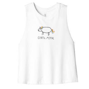 Death Metal Unicorn Women's Racerback Cropped Tank