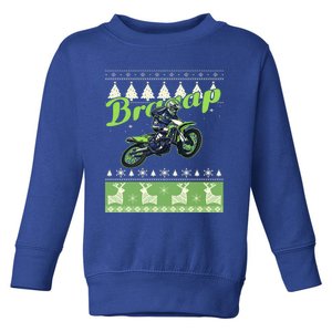 Dirtbike Motocross Ugly Christmas Cute Gift Xmas Toddler Sweatshirt