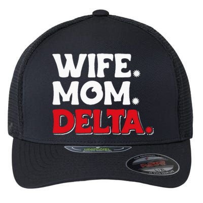 Delta Mom University Sister College Sorority Mom Flexfit Unipanel Trucker Cap