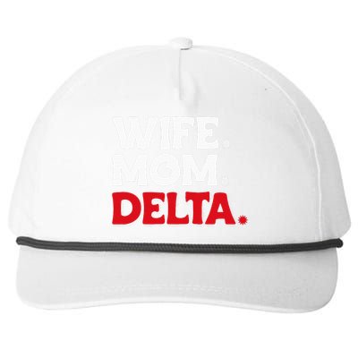 Delta Mom University Sister College Sorority Mom Snapback Five-Panel Rope Hat