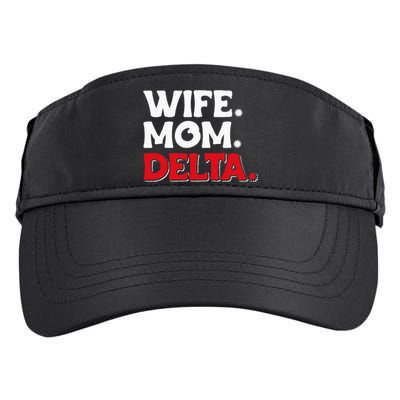 Delta Mom University Sister College Sorority Mom Adult Drive Performance Visor