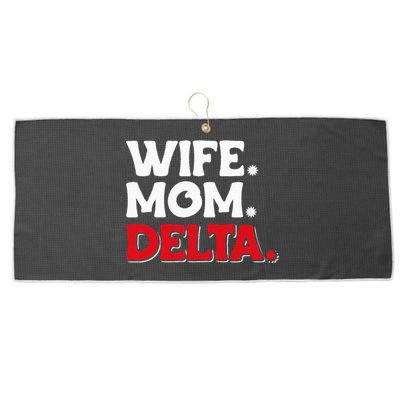 Delta Mom University Sister College Sorority Mom Large Microfiber Waffle Golf Towel