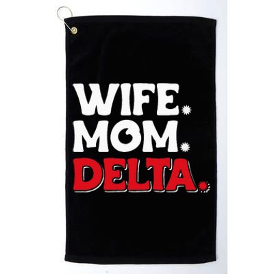 Delta Mom University Sister College Sorority Mom Platinum Collection Golf Towel